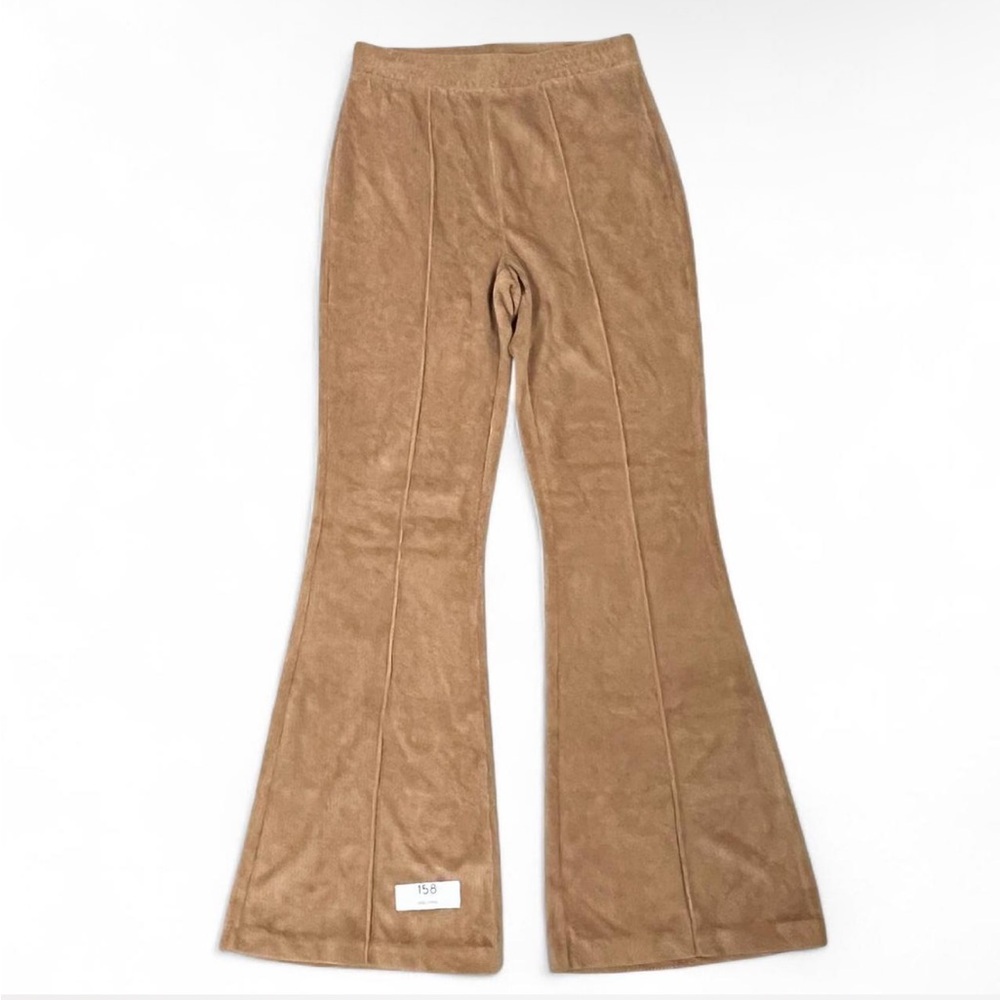 Aerie Brown/Tan High Rise Corduroy Velour Pants